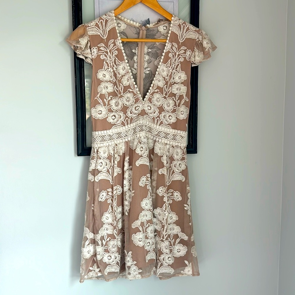 For Love and Lemons embroidered mini dress
